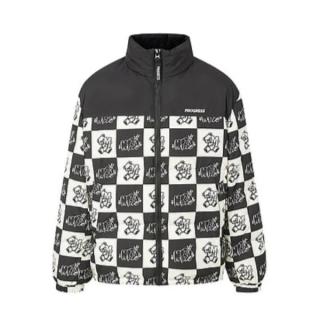 美特斯邦威 短款羽绒服 满印拉链立领 738349 黑 M