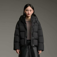移动端：爱居兔 保暖蓬松短款羽绒服2025年冬季女连帽防风冬外套