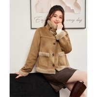 爱依服 微胖大码女装磨砂皮外套 6925-DP0910