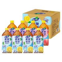 Nestlé雀巢茶萃低糖冰极柠檬茶1L升大瓶装整箱桃子清乌龙混合果汁茶饮料 混合口味1L*8瓶/箱