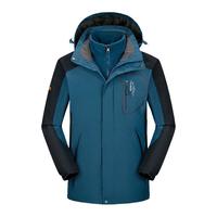 迈途（MERRTO）三合一户外冲锋衣加厚保暖外套工作服登山服抓绒内胆防风防水风衣 D2086邮蓝（男） XL