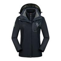 迈途（MERRTO）三合一户外冲锋衣加厚保暖外套工作服登山服抓绒内胆防风防水风衣 D2086藏青（女） XL