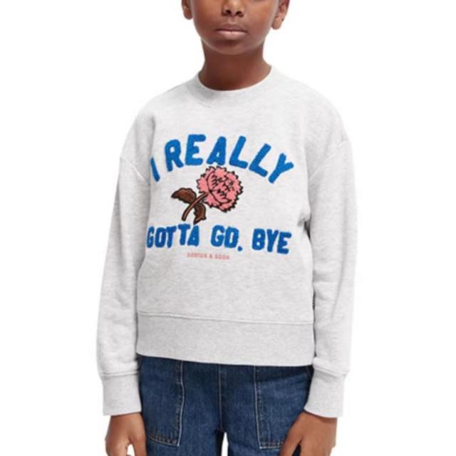 Scotch & Soda SCOTCH&SODA 时尚字母图案圆领长袖套头儿童卫衣