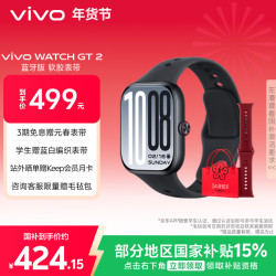 vivo WATCH GT 2 智能手表 蓝牙版 40.19mm 原点黑氟橡胶表带（北斗、GPS）