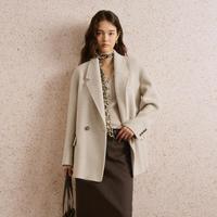 Orange Desire 经典0117系列 女士短款西装双面毛呢大衣