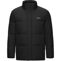 HLA海澜之家羽绒服男24新轻商务时尚印花立领外套男冬季HWRAW4W080A 黑色4J S 165/84A 114~124斤