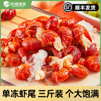 移动专享、移动端：洪湖渔家 2025年新虾单冻龙虾尾 无冰衣大号3斤原料速冻 春节年货