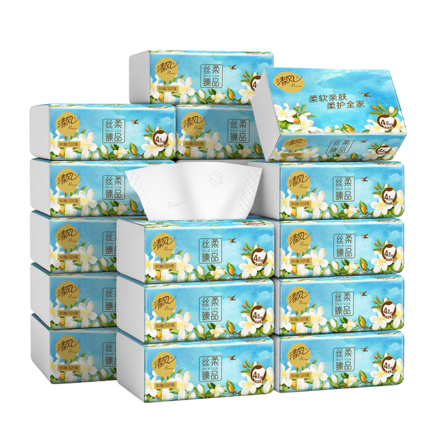 今日必买：清风 抽纸丝柔4层80抽*18包