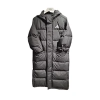 adidas KE5405 中长款连帽羽绒服 防寒保暖 黑