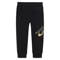 NIKE 耐克童装男童纯棉针织长裤2025春季侧边logo运动休闲长裤 正黑色 130 /56(7)