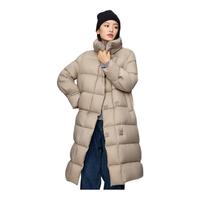 君羽 羽绒服女过膝长款 700蓬白鹅绒时尚泡芙超轻保暖鹅绒服