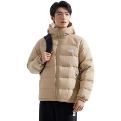 北面 TheNorthFace Hydrenalite600连帽羽绒服 高蓬防风 加厚保暖 7W7G 棕 L