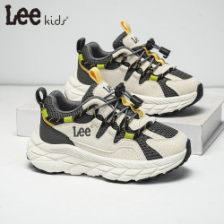 LEE KIDS 童鞋 限时5折 运动防滑老爹鞋 灰米