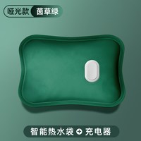 艾美特 HWA02-01 石墨烯热水袋 充电式暖手宝 茵草绿 细腻哑光绒 防爆