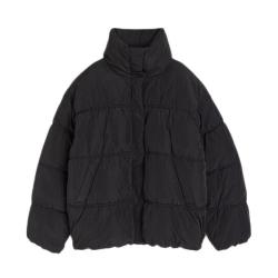 H&M 女装长袖棉服 保暖透气 1161626 黑 S