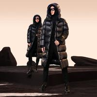 高梵 黑金鹅绒服3.0先锋男女8格过膝长款外套