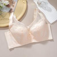 爱黛 大胸显小薄款软钢圈上托聚拢全罩杯调整型女士蕾丝美背内衣