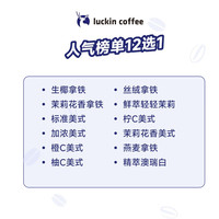 瑞幸咖啡 到店：瑞幸咖啡 人气榜单12选1 大杯 15天有效 限自提