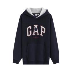 Gap 2025AW 摇粒绒字母套头连帽卫衣 831268 海军蓝 XL