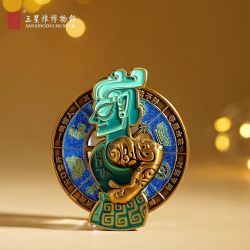 三星堆博物馆 SANXINGDUI MUSEUM 三星堆博物馆 出手吧青铜人旋转冰箱贴 磁吸 特色展览