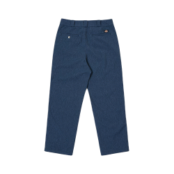 Dickies DK012281 男女同款 工装直筒休闲长裤 中腰拉链 字母印花 内里加绒 靛蓝 28