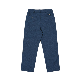 Dickies DK012281 男女同款 工装直筒休闲长裤 中腰拉链 字母印花 内里加绒 靛蓝 28