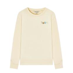 TEENIE WEENIE 小熊 女装圆领卫衣 直筒字母 耐磨透气 TTMA251201E 乳白