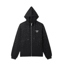 BOY LONDON B364N06900 拉链开衫连帽长袖卫衣 2025SS 黑 XL