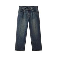 gxgjeans GXG.JEANS 直筒拉链中腰水洗牛仔裤 J25D053078 2025AW 牛仔蓝 XXXL