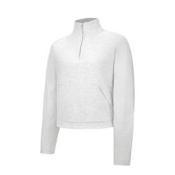 lululemon 露露乐檬 女装 半拉链拉绒亲肤卫衣 LW3JZRS 浅灰 S