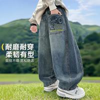 大黄蜂 男童牛仔裤秋装新品时髦男孩户外休闲长裤