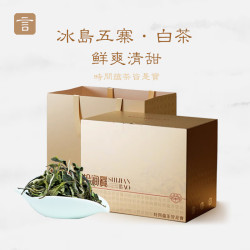 言印 茶叶 冰岛白茶 春茶散茶  礼盒装 1箱