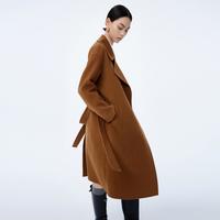 LILY 初冬季全绵羊毛气质显瘦长款毛呢外套大衣