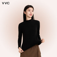 VVC 女高领打底衫 薄款修身长袖针织衫