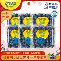 怡颗莓 云南蓝莓 12mm 125g/盒 6盒装