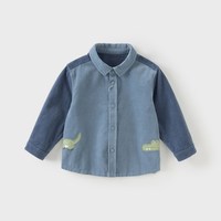 戴维贝拉 2026春装新款男童灯芯绒衬衫宝宝洋气衬衣儿童纯棉上衣