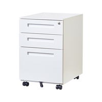  金经金属 三层抽屉 钢制活动柜  白色拉手活动柜 3层