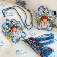 1 云南非遗刺绣瓦猫香囊香包民族装饰挂件刺绣荷包文创招财进宝福袋 云南非遗-铃铛款瓦猫（礼盒）