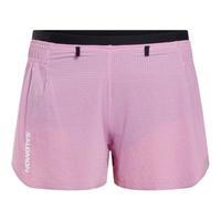 户外徒步：萨洛蒙 女装 SENSE AERO 3'' SHORTS短裤 透气弹力 轻便休闲 C11708 粉 M
