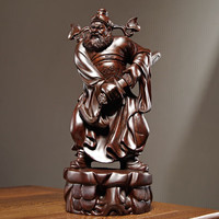 LISM 实木雕天师钟馗神像摆件客厅镇宅装饰