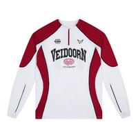 VEIDOORN 套头长袖炽焰投篮服T恤男美式篮球训练服运动跑步上衣透气网眼潮V 炽焰