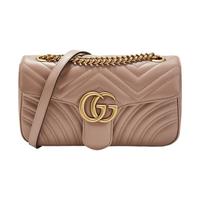 GUCCI 古驰 GG Marmont系列 女士牛皮单肩包 443497 DTDIT 5729 奶茶色 小号