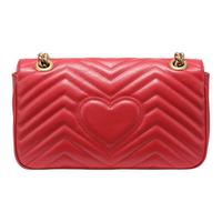 GUCCI 古驰 GG Marmont系列 女士牛皮单肩包 443497 DTDIT 6433 红色 小号