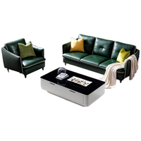 DeRUCCI 慕思 TCW1-018 轻奢真皮沙发 三人位+单人位 墨绿