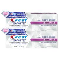 Crest/佳洁士 3D钻亮炫白牙膏(水溶净白)116克+2件组合 牙膏套装 116