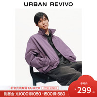 UR 超宽松 男士夹克 灰紫 S