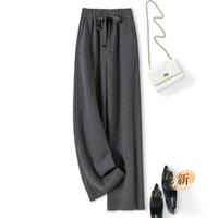 她池 春装新女士时尚通勤气质纯色长裤
