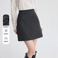 限尺码：百图 冬季女式A字裙通勤百搭约会节日氛围感短裙
