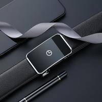 金利来 男士皮带 头层牛皮镜面格纹