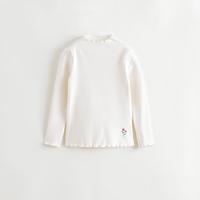 marc & janie 秋冬女童儿童花边立领条纹打底衫T恤